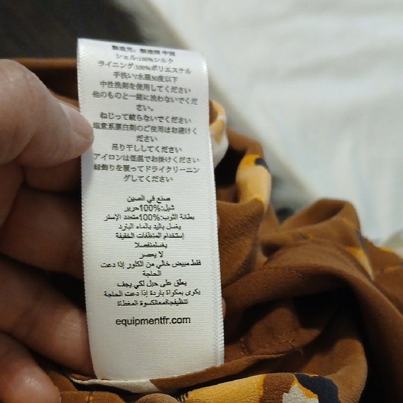 Equipment Floral Mini Dress in‎ Rust and Cream - Picture 11 of 11